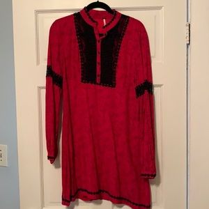 EUC Free people red and black dress